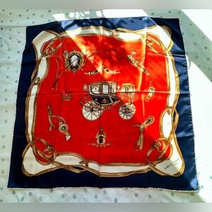 LIKE NEW G. MEACCI FIRENZE Rare Vintage Italian Silk Scarf, Like Hermès Carré